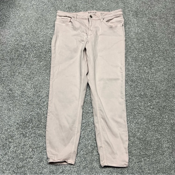 Spanx Jeans Women's Size 33 Pink The Slim-X Cropped Denim Stretchy High Rise - Picture 1 of 8